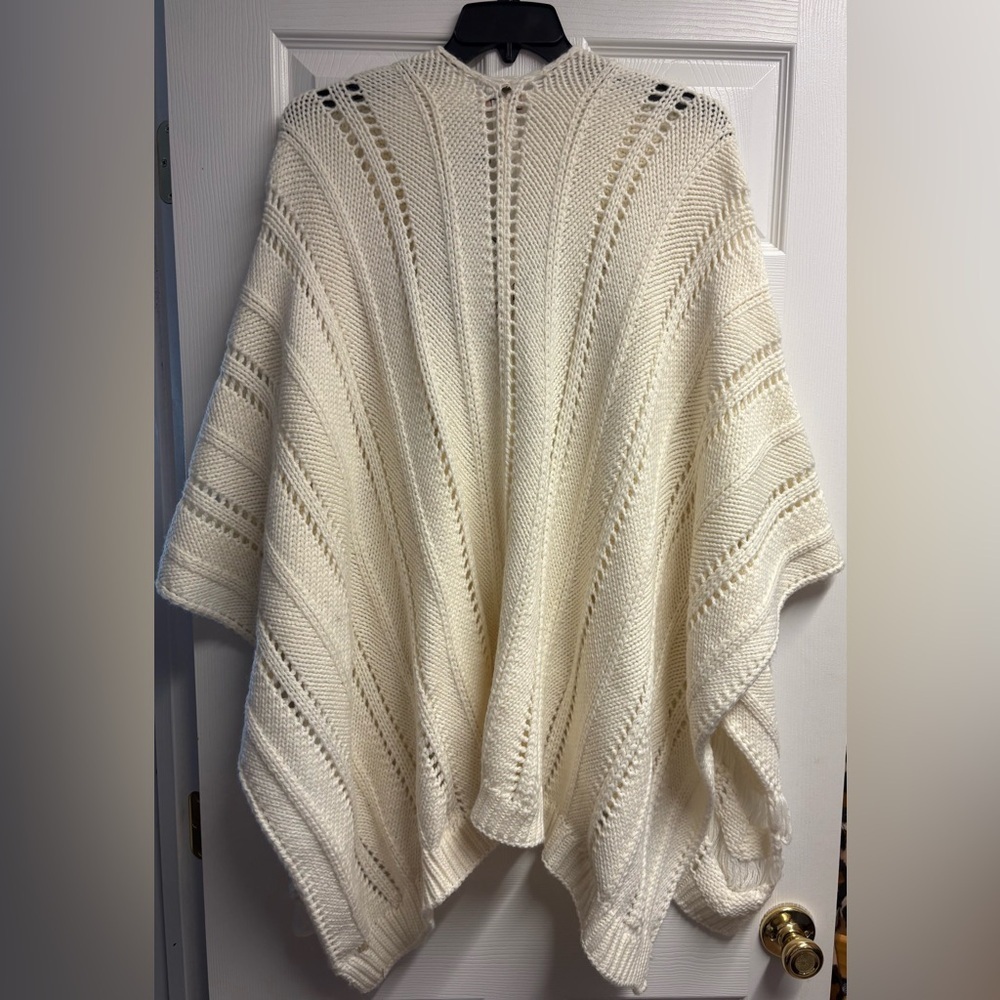 NWT TWINSET Wool Blend Open Sweater Poncho/Cardigan One Size - Picture 3 of 5